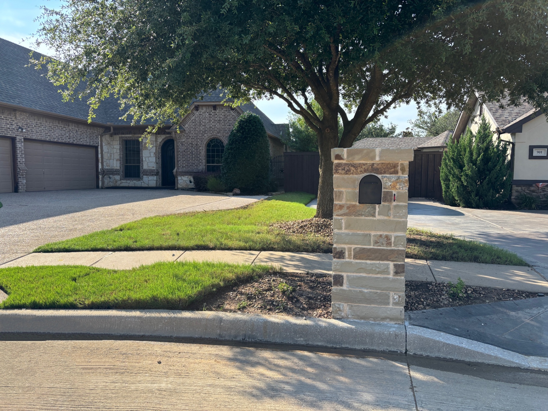 Premium Stone Mailbox - Professional masonry work in Plano, TX