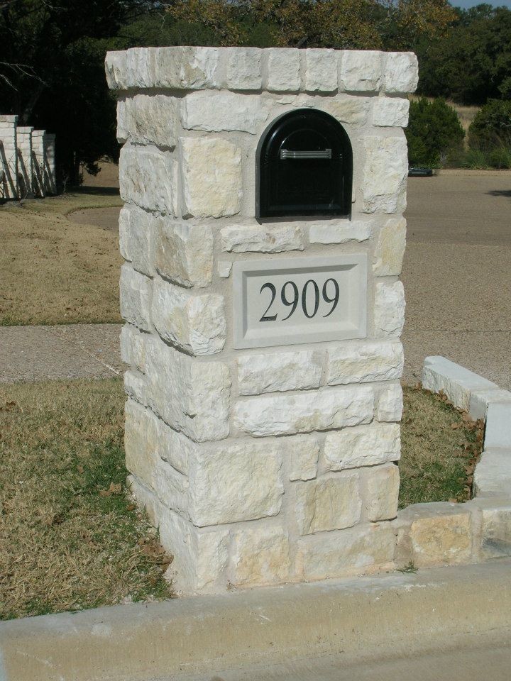 Austin Stone Mailbox - Professional masonry work in Celina, TX